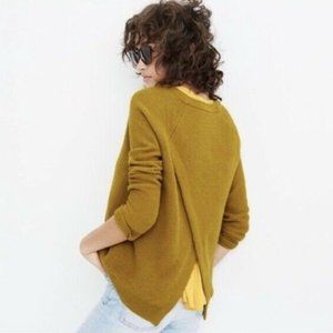 Madewell Province Cross Back Knit Pullover in Savannah Moss Size XS
